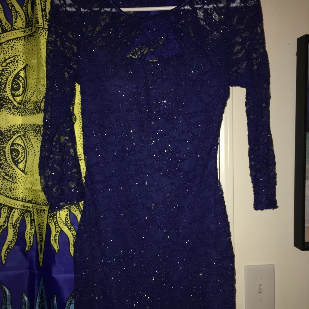 blue sparkly homecoming/dance dress